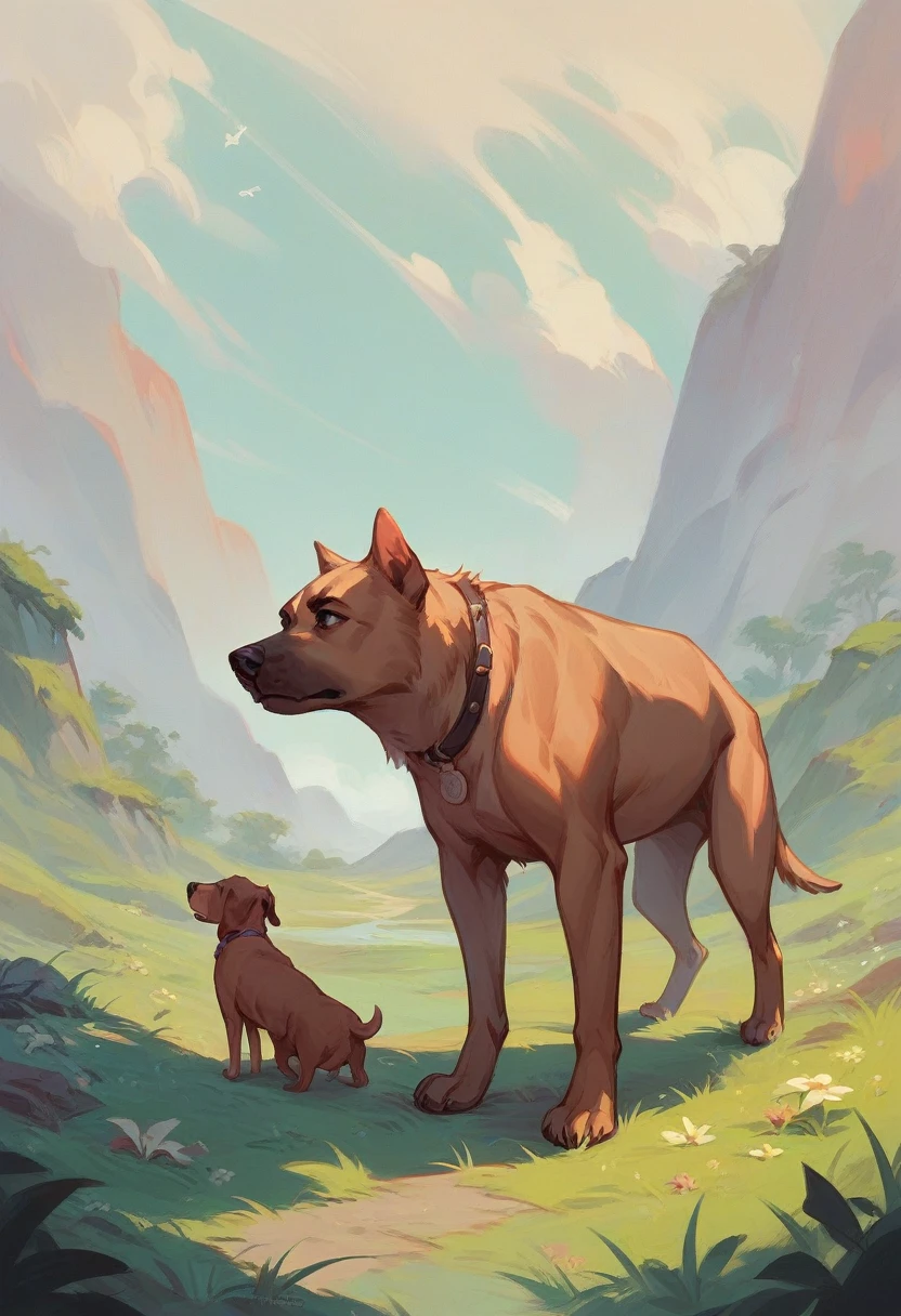 Dogs deriving away wild animals