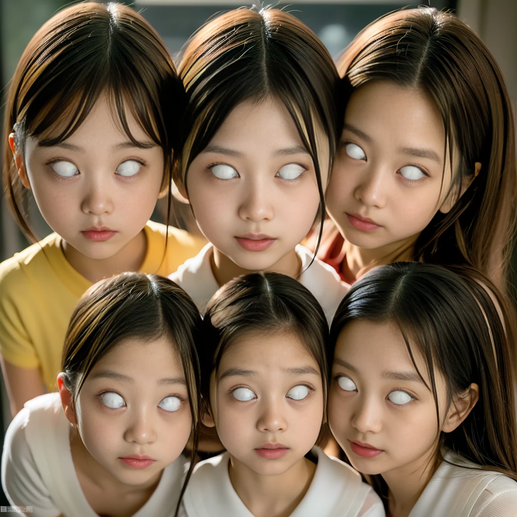 Cute girl in elementary school clothes ,Japanese,Highly detailed eyes and face, Sharp pupils,Backstreets,****************。Ultra-high resolution,Cute Smile, Cinema Lighting,Quiet atmosphere、Beautiful details,Highly detailed eyes and face、Ultra-wide angle shooting、A girl with an expressionless and confused face