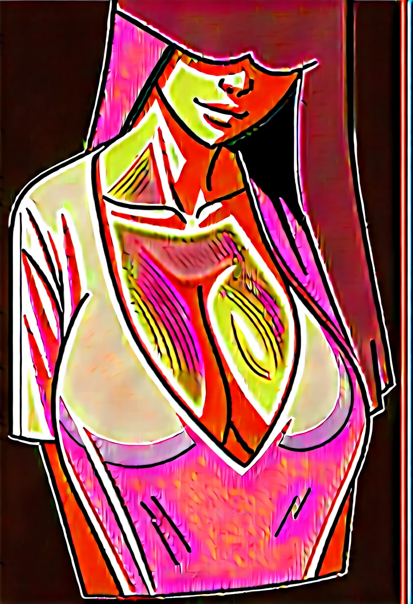 ((Highest quality, 8K, masterpiece :1.3)), whole body, Sharp focus :1.2, Beautiful woman with perfect figure :1.4, Slim Abs :1.2, ((Dark brown hair, Big Breasts :1.2)), Body Dress :1.1, (Night city view, Modern balcony :1.1), Highly detailed face and skin texture, Fine grain, double eyelid, Small Bust, OL Uniform, office Wear, White T-shirt, Exposed cleavage, (Black Pantyhose), (No pants), Indoor scene, office
