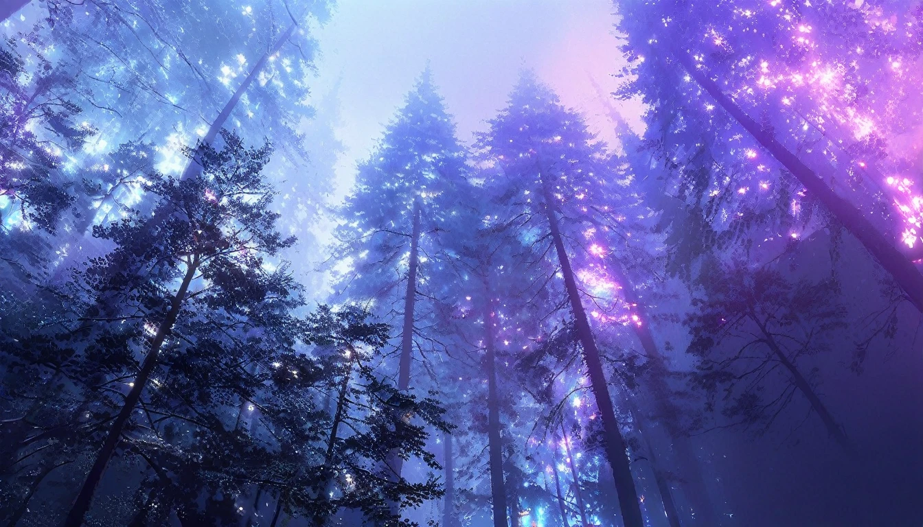 Trees in the fog々Sunlight shines in from between, Cinematic forest lighting, Luminous Forest, Foggy volumetric light morning, Forest Fog Planet, Volume Fog Resolution, Volumetric Light Fog, Cyberpunk Forest, Forest rays, Vast forests, Psychedelic lush pine forest, Volumetric Fog and Light