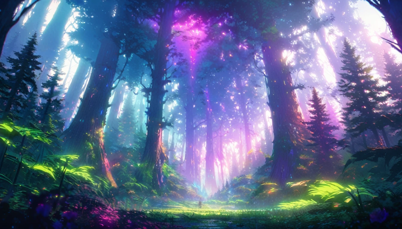 Trees in the fog々Sunlight shines in from between, Cinematic forest lighting, Luminous Forest, Foggy volumetric light morning, Forest Fog Planet, Volume Fog Resolution, Volumetric Light Fog, Cyberpunk Forest, Forest rays, Vast forests, Psychedelic lush pine forest, Volumetric Fog and Light
