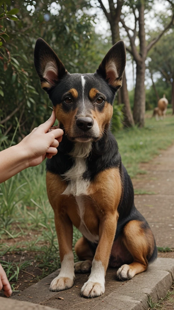 Dogs deriving away wild animals