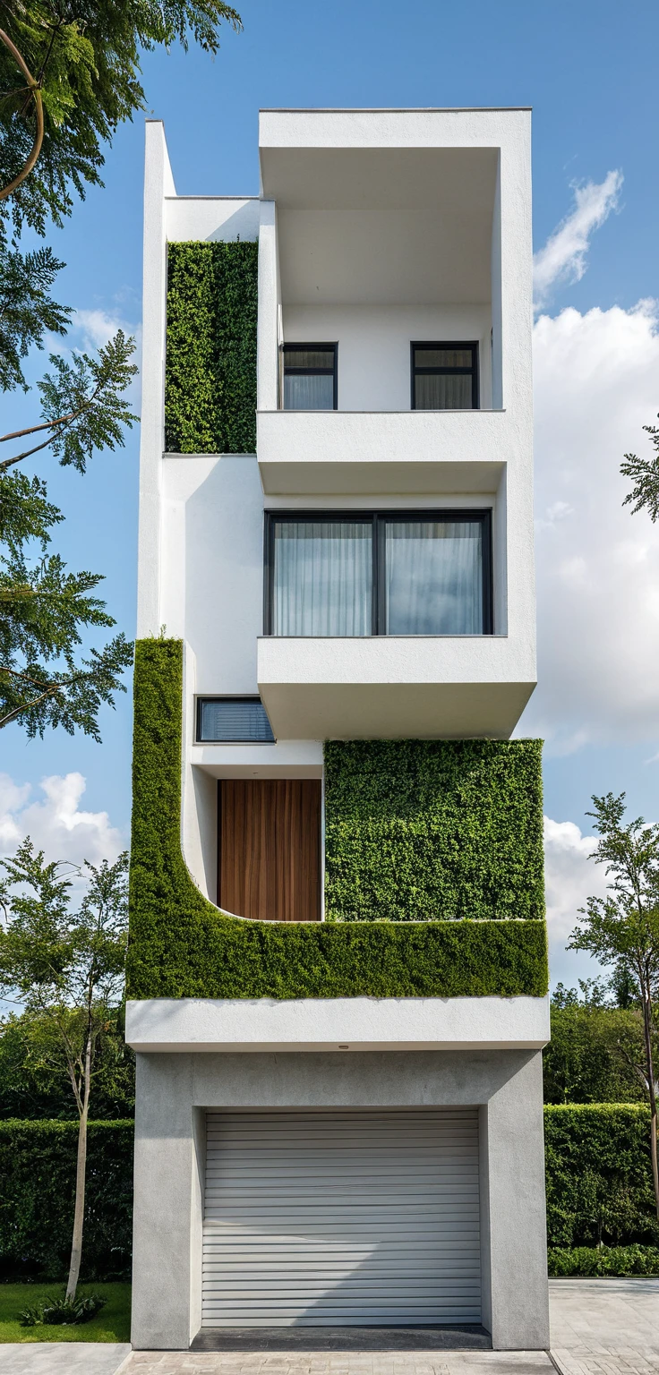 Masterpiece, high quality, best quality, authentic, super detail, outdoors, onestoreyvillaXL, aiaigroup, house style modern on the street ,stairs, white wall ,road,pavement, grass, trees, sky, cloud, (daylight:1.1)
