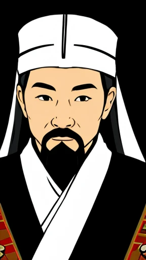 Oriental、Ancient Chinese man in black clothes、ancient chinese hairstyle male、Three Kingdomultiple warlords、Highest quality、masterpiece、Ultra-high resolution、(Realistic:1.4)、Game Poster、Crisp and beautiful image quality、alone