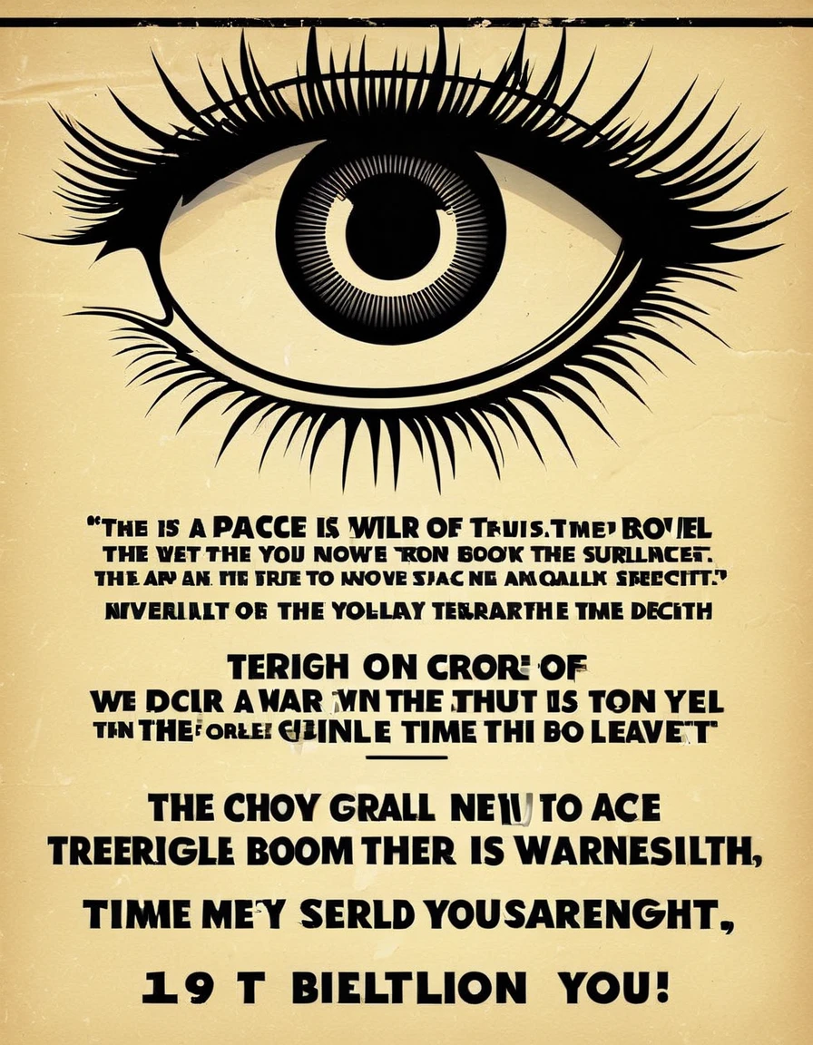 Create an image that encapsulates the dystopian world and themes of surveillance and oppression in "1984" by George Orwell, combining the following famous lines from the novel:
"Big Brother is watching you."
"War is peace. Freedom is slavery. Ignorance is strength."
"In a time of deceit, telling the truth is a revolutionary act."
Use these lines to inspire an image that reflects the totalitarian surveillance state, propaganda, and the struggle for truth and individuality portrayed in the book "1984."