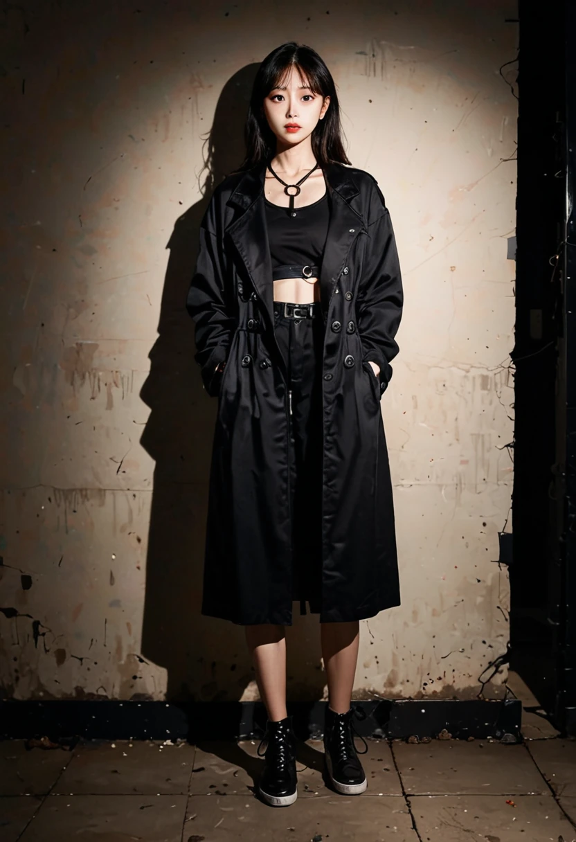 score_9,score_8_up,score_7_up,fine details in everything,KOREAN,KPOP,
portrait,(shadows:1.4),night,Dark Alleyways,o-ring,,(full body)