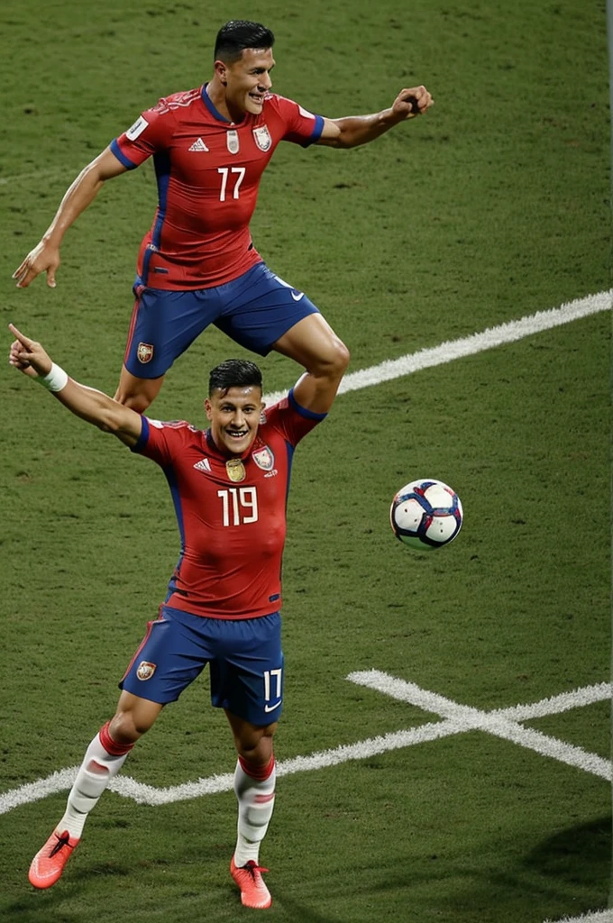 Alexis Sánchez winning the third Copa América in Chile 