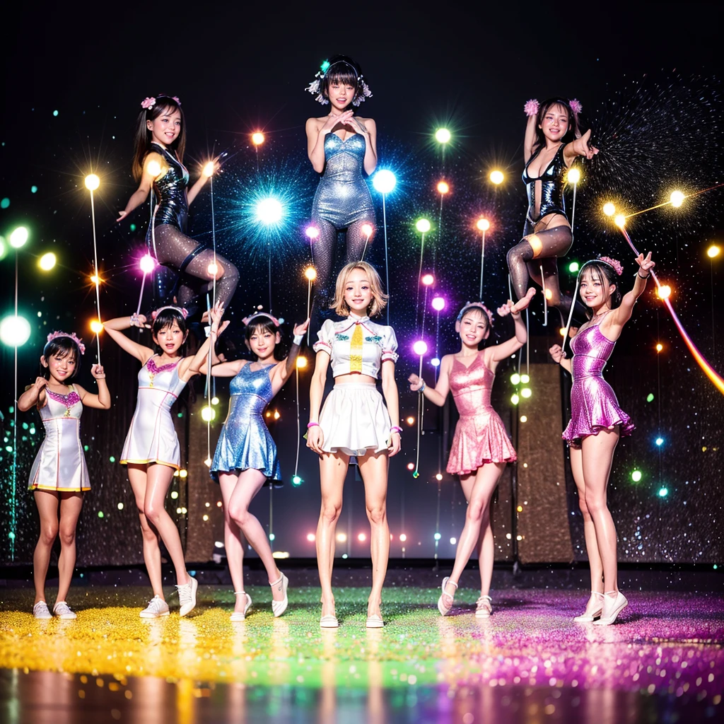 ((ExtremelyDetailed (PUNIPUNI KAWAII 12 Girls in a row:1.37) Shibuya Hachiko-mae scramble crossing)), (masterpiece 8K TopQuality:1.2) (ProfessionalPhoto:1.37), {(Standing Full Body:1.2)|Dancing}, Different types of hair colors, {((White skinny Athletic wear))|SchoolUniform|Tutu}, {(Hidden Hand)|(Corrected BabyLike hand)}, (Joyful Expressions LifeLike Rendering), PerfectLighting (RainbowColor particles:1.2)(Dazzling Blurred ColorfulLights) MotionBlur BREAK (Acutance:0.8) Impeccable Radiant PearlSkin with Transparency . (((no extra limbs)))