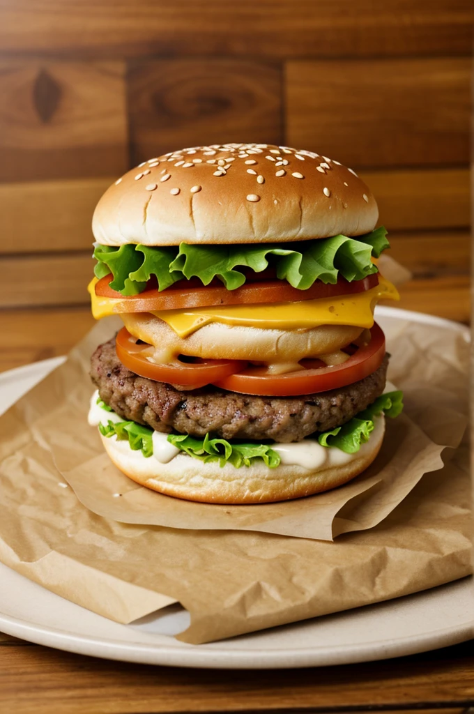 Create a logo with a hamburger with an m inside the hamburger