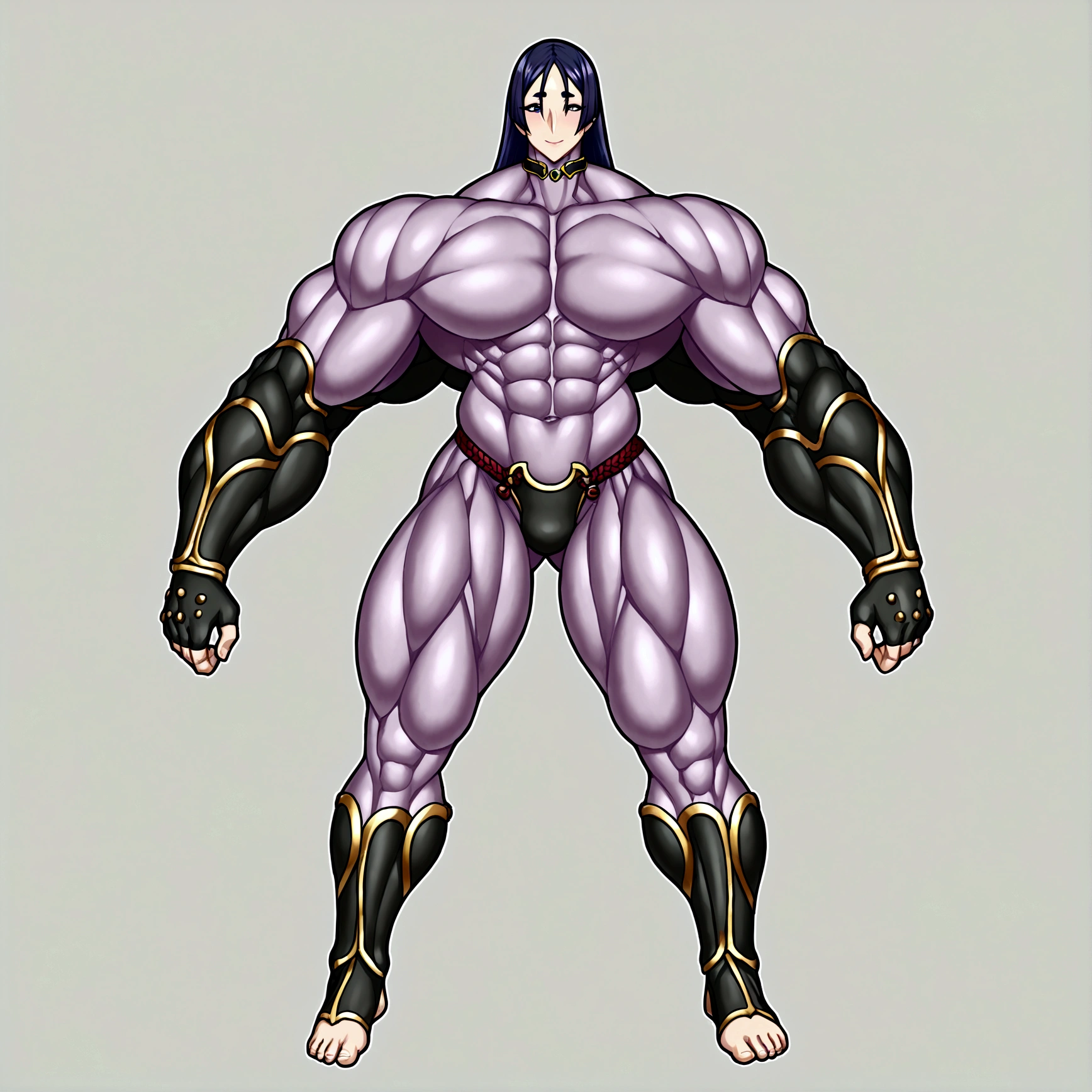 Raikou, gigantic muscular body, 4 arms, full body.