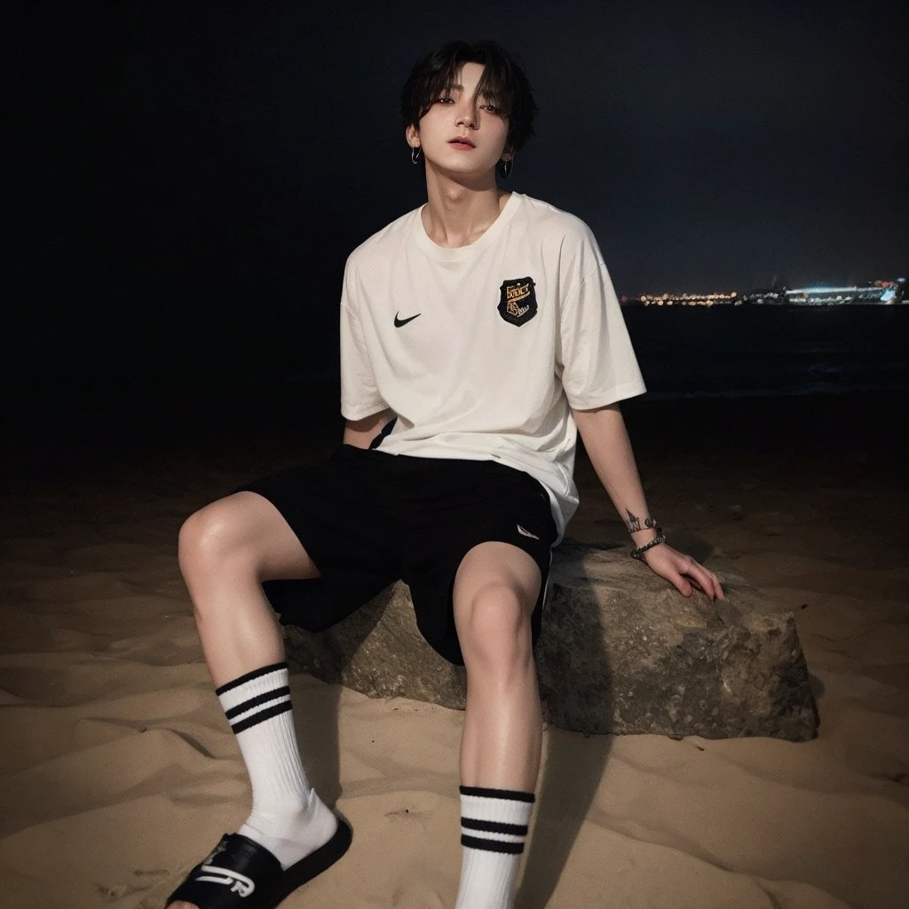 Jeon jungkook with the yellow shirt 