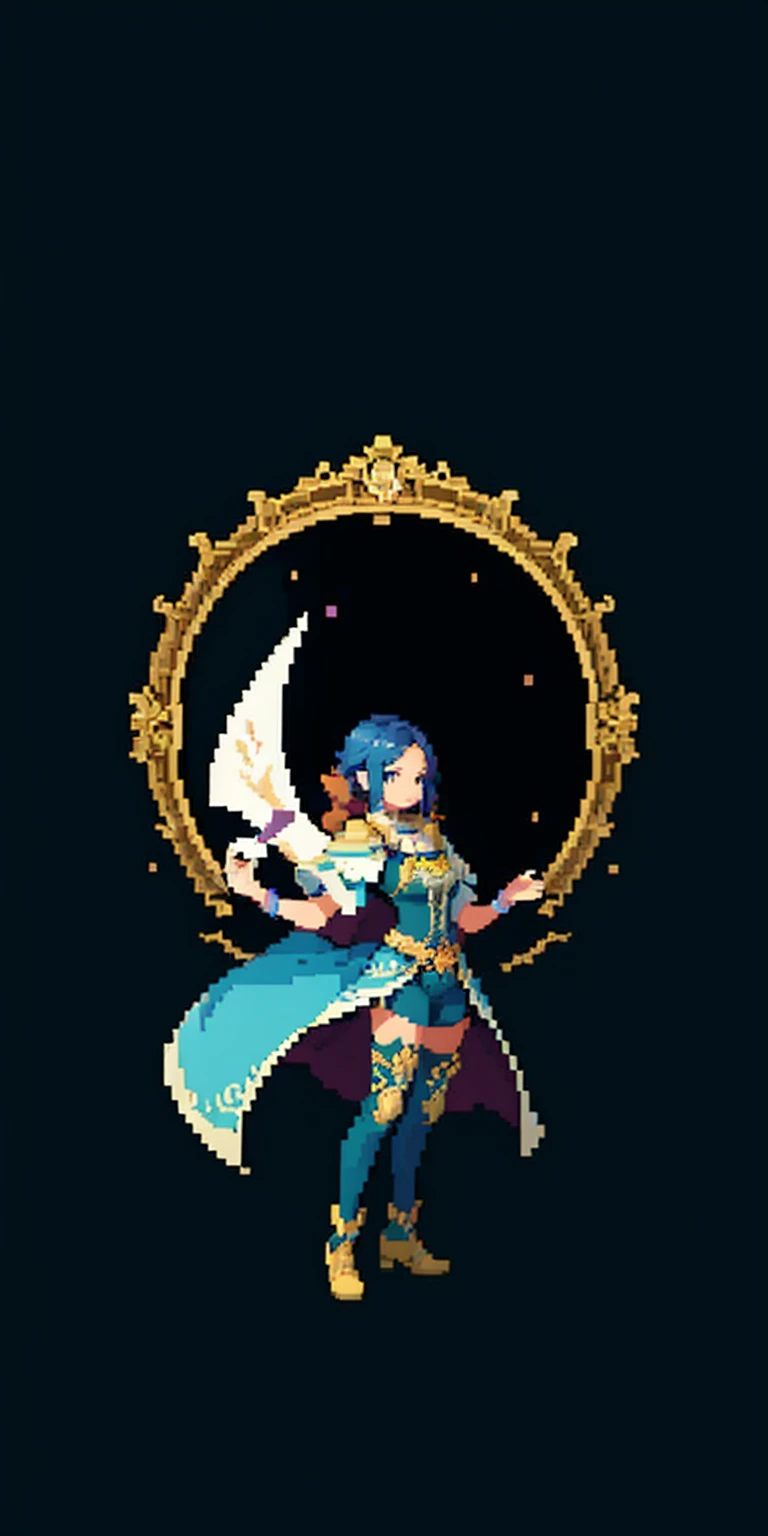 (Best Quality), (Masterpiece) pixel art, full body 1 girl, Alone, cowboy shot