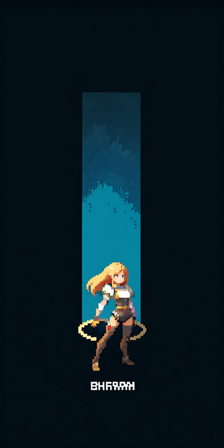 (Best Quality), (Masterpiece) pixel art, full body 1 girl, Alone, cowboy shot