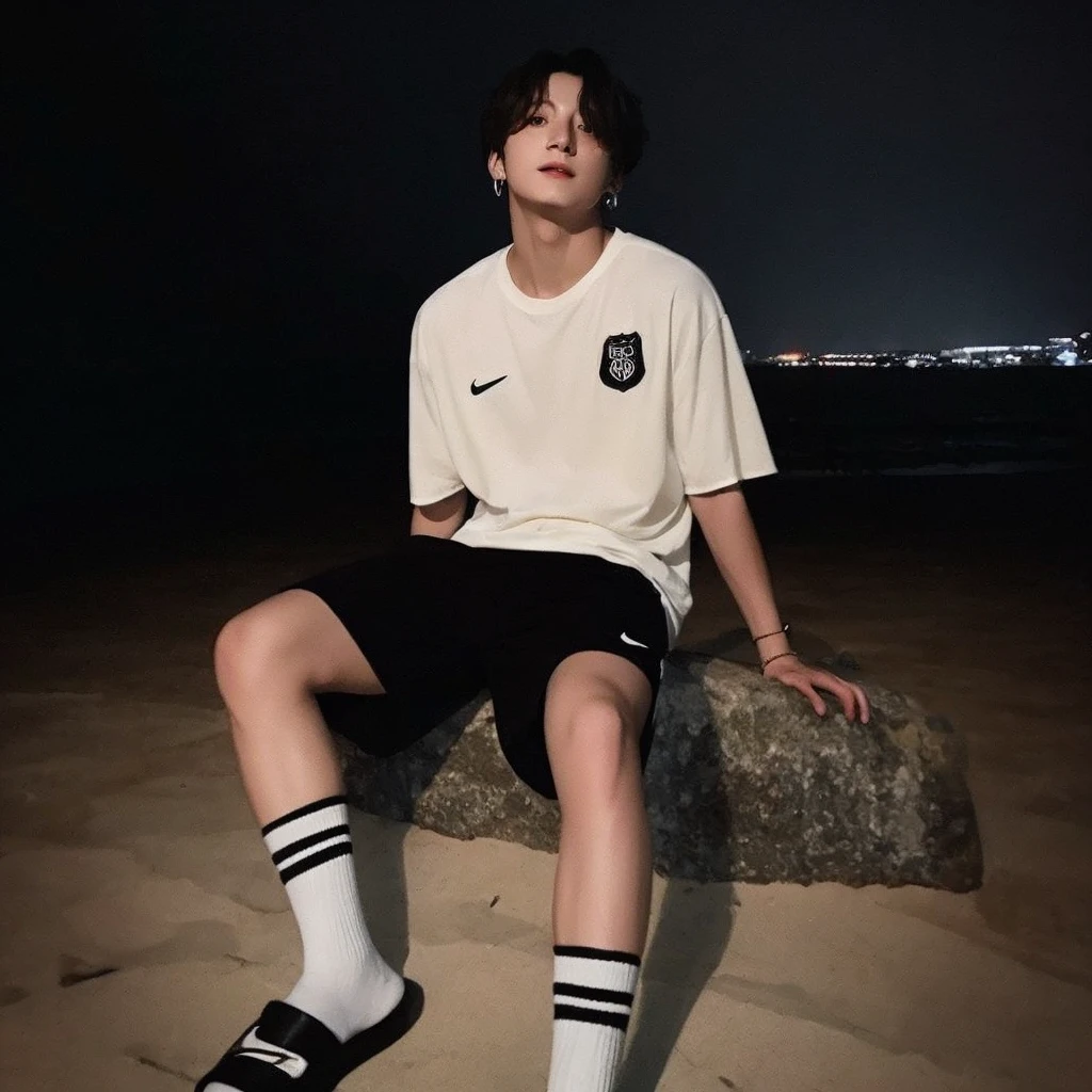 Jeon jungkook with the yellow shirt