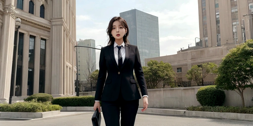 Woman in suit