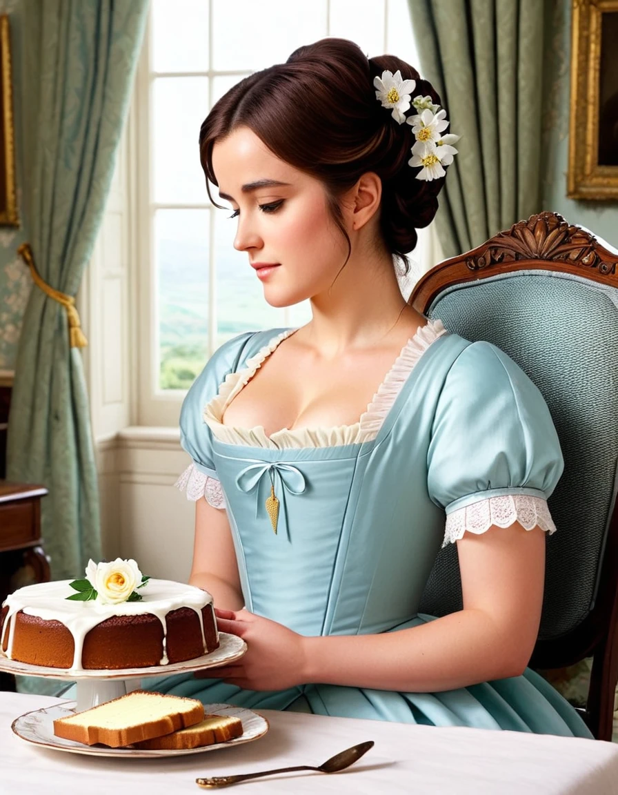 "You are too generous to trifle with me. If your feelings are still what they were last April, tell me so at once."
Image Prompt: Create a scene where Mr. Darcy earnestly seeks confirmation of Elizabeth's feelings, capturing the tension and vulnerability in the moment.