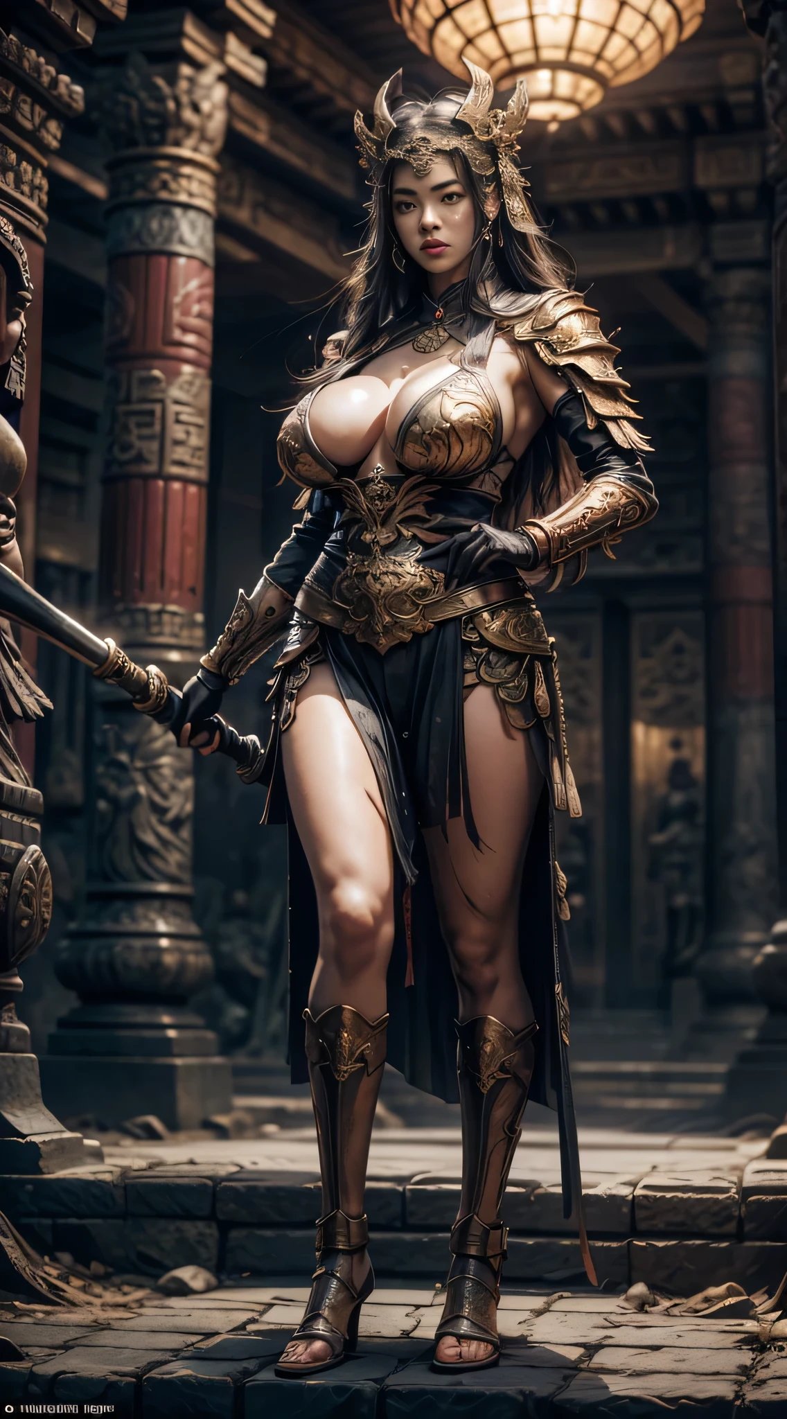 (((full body shot))), A Chinese sinister girl, seven-doppelganger shot, (Oriental Ancient Battlefield: 1.2), (weapon in hand: 1.2), vampire fangs, extreme quality, Cg unity 8k, super delicate, background blur, full depth of field, HDR high dynamics, real restoration, intricate and extreme detail, perfectly presenting the style of midjourney art. realistic, elegant, goddess, surrealism, high detail, supremacy, cinematic lighting, ray tracing, shadow, uhd, retina, masterpiece, ccurate, anatomically correct, textured skin, super detail, high detail, high quality, high quality, award-winning, best quality, high resolution, 1080P, 16k, 8k, 4K, HD, . , Swollen breasts,crisp breasts,Breasts during lactation,Lactation, Gigantic breasts, Heavy breasts, no bra, grabbing breast, girl