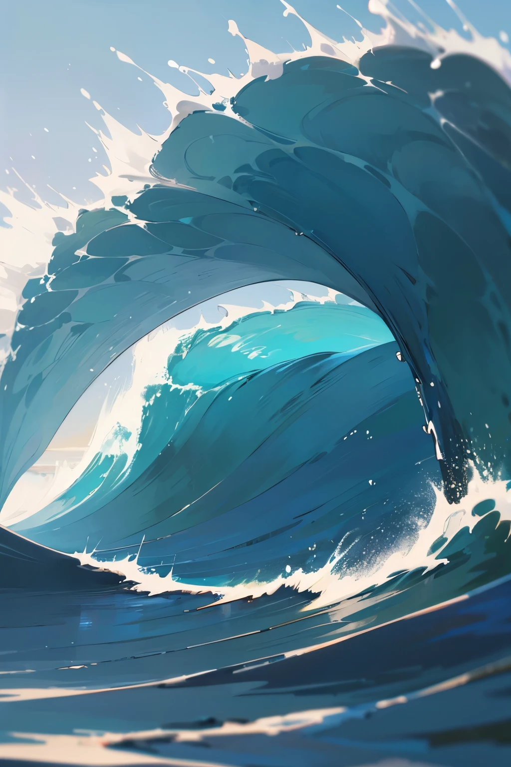 A pattern of beautiful waves for a painting 