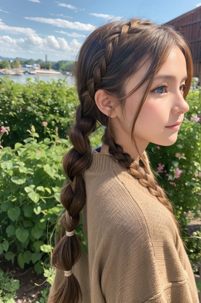 Brown hair braid