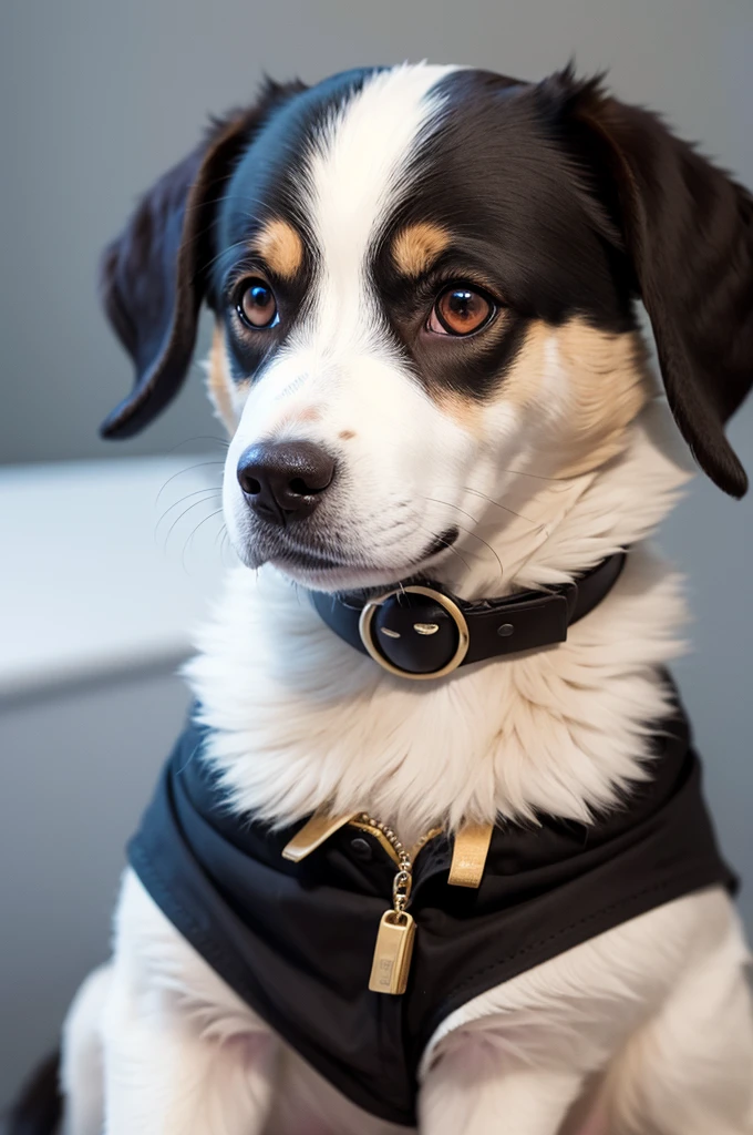 Dog with white eye