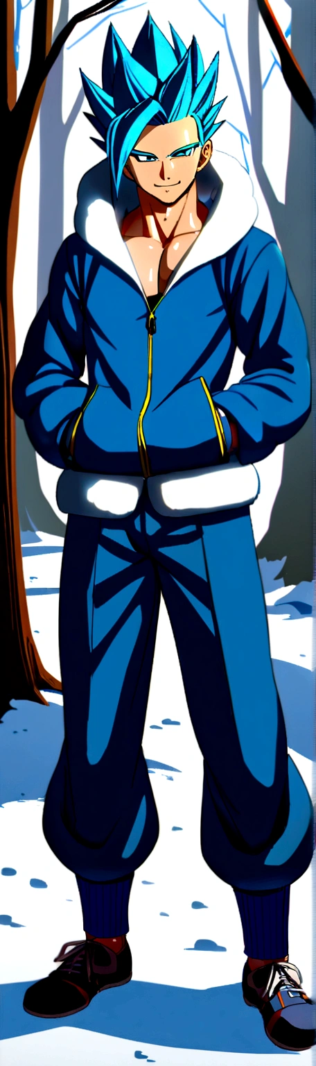 (full body shot, masterpiece, best quality, ultra-detailed, immaculate:1.3),
j1n0ra,blue-arrow forehead tattoo,arrow \(symbol\),brown eyes,short hair,single_bun,solo,female focus,smile,looking at viewer,yellow collar,red bodysuit,grey sleeves,fingerless gloves,red pants,knee boots,standing,hands on hips,latex bodysuit,shiny,tight,
(temple, shrine),mountains,cloudy,hills,