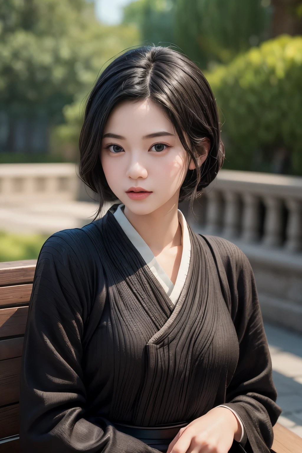 Top Quality, Masterpiece, Ultra High Resolution, (Photorealistic: 1.4), Raw Photo, 1 Girl, Black Hair, Glossy Skin, (((Ultra Realistic Details)), Portrait, Global Illumination, Shadows, Octane Rendering, 8K, Ultra Sharp, Intricate Ornaments Details, realistic skin, sweat effect, very intricate detail, realistic light, CGSoation trend, brown eyes, glowing eyes, disney mulan