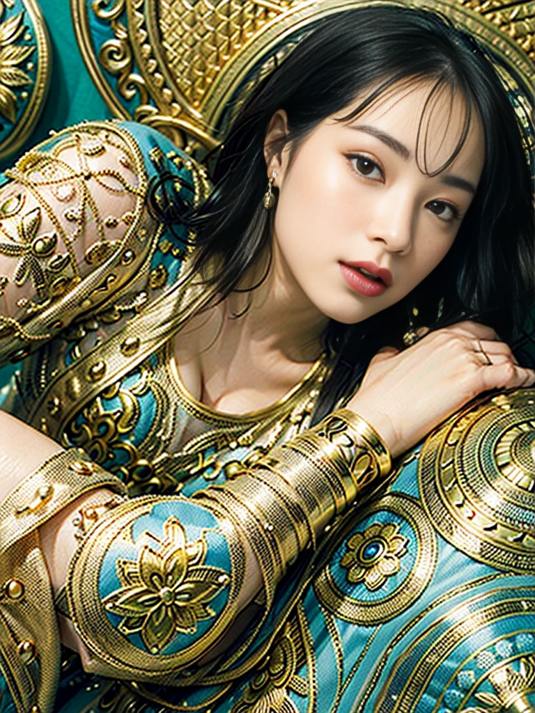 Big Breasts、In underwear、Perfect NwsjMajic,(Tabletop, Highest quality, Highest quality, Official Art, erotic, beautifully、aesthetic:1.2), (One Girl), Very detailed,colorful,Best details, Official Art, unity 8k wallpaper, Ultra-detailed, beautifully、aesthetic, erotic and beautiful, Tabletop, Highest quality, (Tangleた, Mandala, Tangle, Intertwined) ,Holy Light,Gold foil,Gold leaf art,Sparkly Painting,
