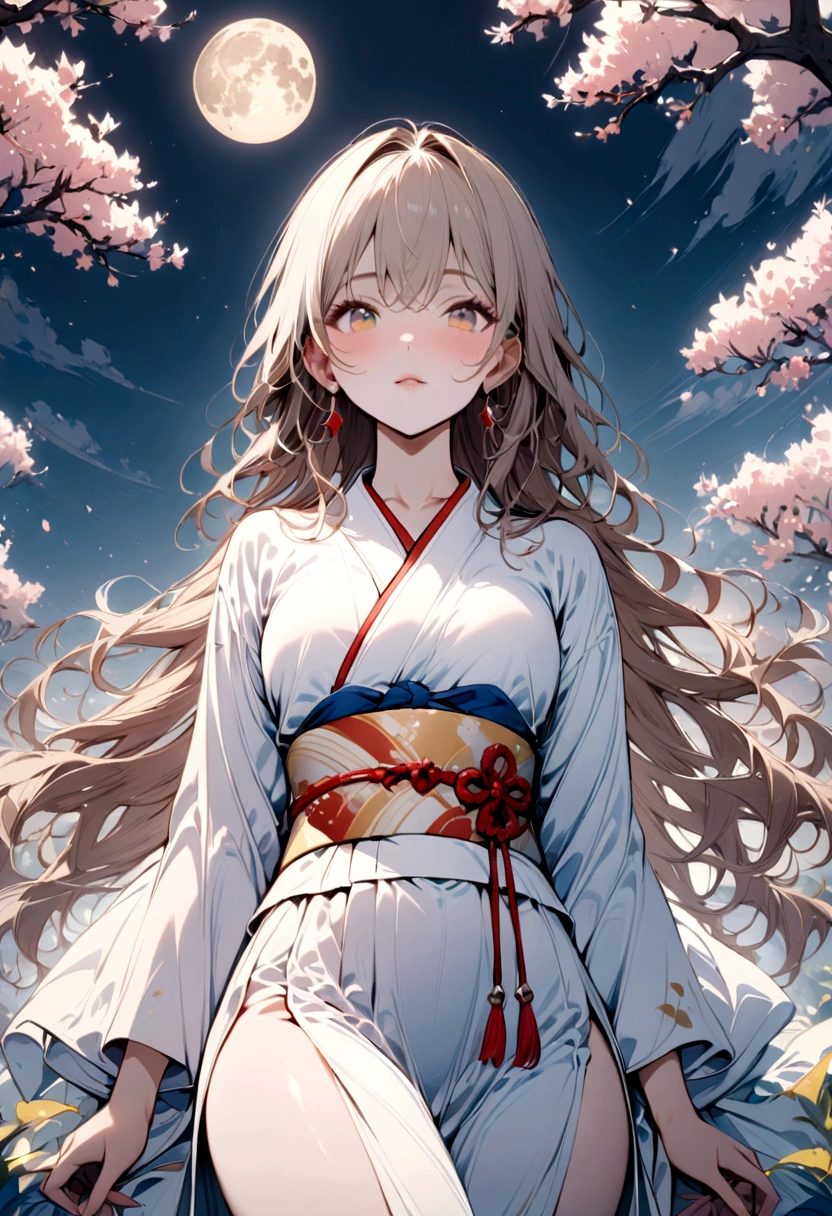 (masterpiece:1.2), best quality,PIXIV, As the moon,
1girl, solo, long hair, moon, japanese clothes, kimono,