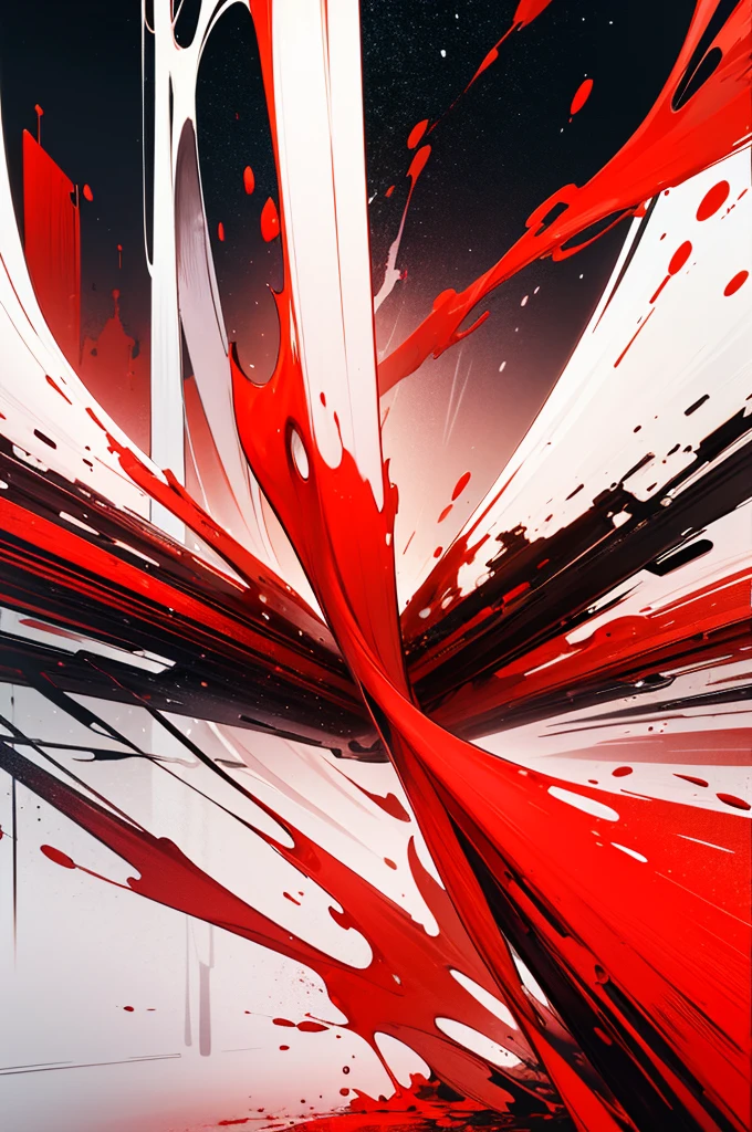 abstract art, shades of red, monored colors