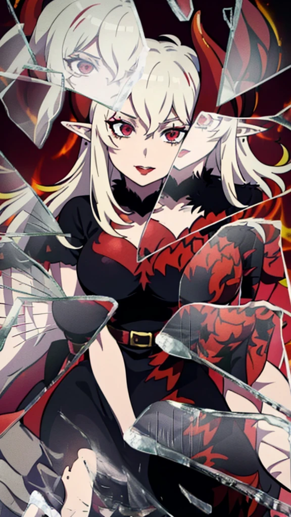 Best Quality, (Masterpiece:1.2), High Detailed, Cat Ears, 1girl, solo, tojo koneko, red eyes, white hair, short hair, hair decoration, erotica, sleeveless, bare legs, healthy skin, ((swimsuit)),(( cum, cum on face, after sex))