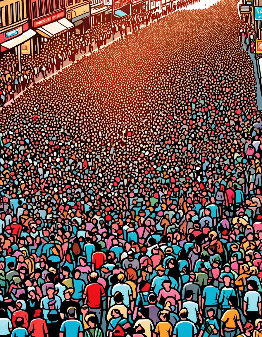 "People never notice anything."

Image Prompt: Illustrate a crowded street with people passing by, oblivious to the small, meaningful details in their surroundings, reflecting Holden's sense of alienation.