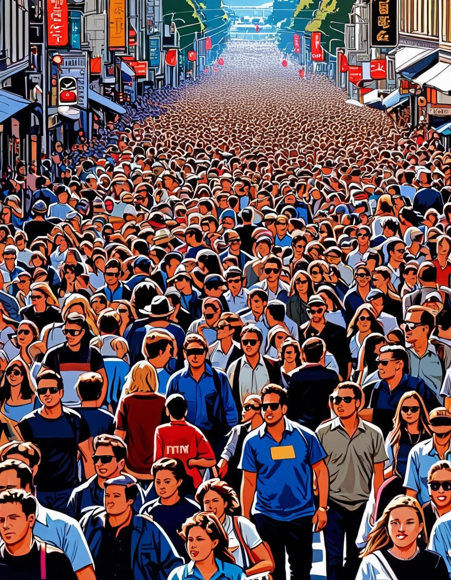 "People never notice anything."

Image Prompt: Illustrate a crowded street with people passing by, oblivious to the small, meaningful details in their surroundings, reflecting Holden's sense of alienation.