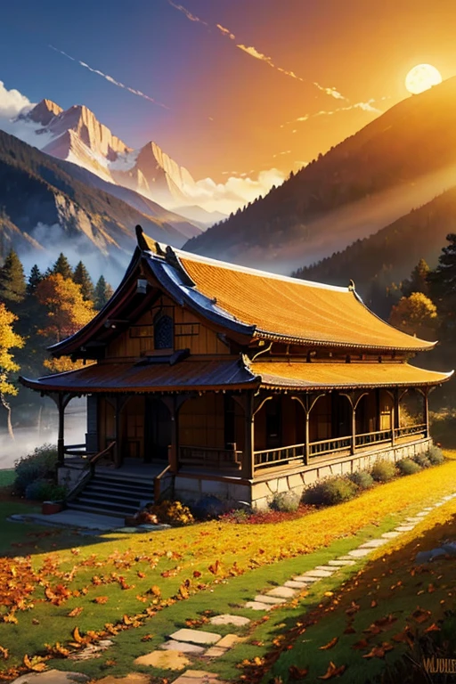 Falling leaves
Golden hues
Crisp air
Harvest moon
Majestic mountains
Quiet temples
Rich colors
Misty mornings