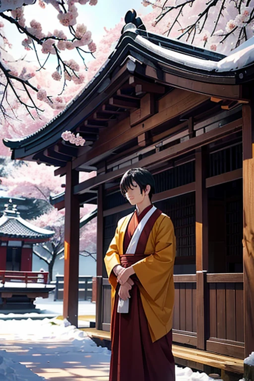 You can use combinations of these keywords to describe scenes such as "A Buddhist monk meditating under a blossoming cherry tree," "A Zen garden covered in snow," or "A tranquil temple surrounded by golden autumn leaves
