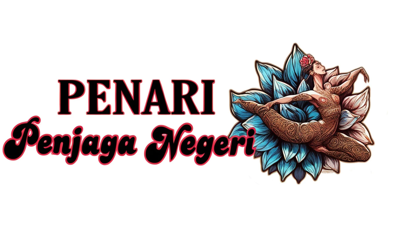 ultra hiper realistic without the slightest error , make me a dance studio logo, bearing a batik colored flower and women symbol with writing, (Penari Penjaga Negeri), high Quality, very detail, ultra HD