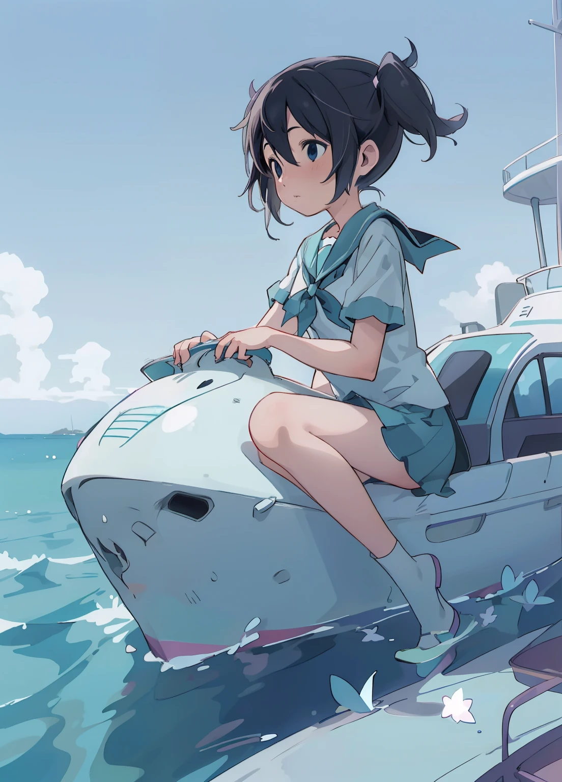 (masterpiece、Highest quality、Highest quality、Official Art、Beautiful and beautiful:1.2)、(One girl:1.3)Hatsune Miku、Twin tails,Beautiful breasts,There is a man in a speedboat on the water., Makoto Takahashi, umanosuke iida, nobutaka ike, matoko shinkai, Hiroshi Honda, amazing, hiroyuki kato, Shichiro Kobayashi, daisuke tsutsumi, sadamoto yoshiyuki, hiroyuki-mitsume takahashi