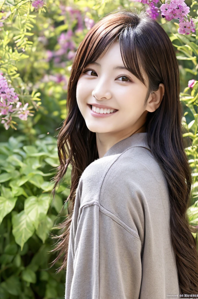 (8K, highest quality, masterpiece: 1.2), Super detailed, super resolution, a beautiful girl, (huge Laughing:1.1), jungle