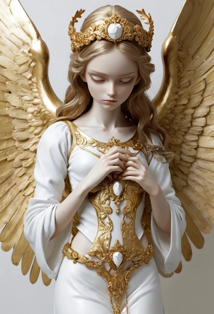 Angel，Gold and white