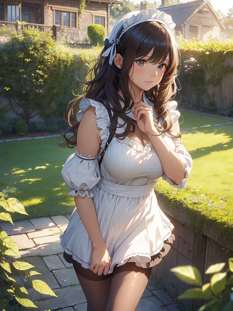 masterpiece、highest quality、High resolution、High-quality images、8k, 1 female、Skin Radiance、Texture of skin and clothing、Expression of fine eyes、shiny light brown hair,Girl with long braided hair, Corolla on the head , Manga inspired by Lee Jong-suk, Trending on deviantart, realism, detailed manga style, Manga art style, Perfect Line Drawing, Beautiful line art, digital manga art girl, K-POPアイドル, Beautiful Blue Eyes, Fuller lips, Gorgeous face with attention to detail, (cute笑顔), charm, Innocent, Side view, (Perfectly detailed face), (Beautiful Hands) Photorealistic images, Written boundary depth, Princess Hairstyles, autumn leaves, Romanticism, (Corolla of hair), (fashionable), Fair skin, ((Flower field background)), (Full Shot Shot),(Whole body 1.4),cute,Front shot,(((Panty Shot))).White knitted off-the-shoulder,mini skirt,knee up、Sitting with legs apart,((White panties)),With a skirt on,knee up,Perfect hands,Perfect legs