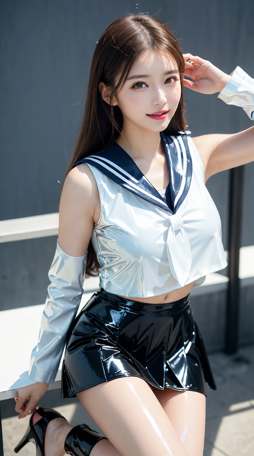 Swimwear that sticks to your skin, Mini skirt sailor suit, Sexy Bikini, Mini skirt maid outfit, Micro Bikini, Underboob, Micro Bikiniメイド, Maid Suit ,slingshot bikini ,Semi-transparent latex sailor suit ,Camel Toe ,From below:1.4 ,((Tight transparent latex sailor suit:1.45)),