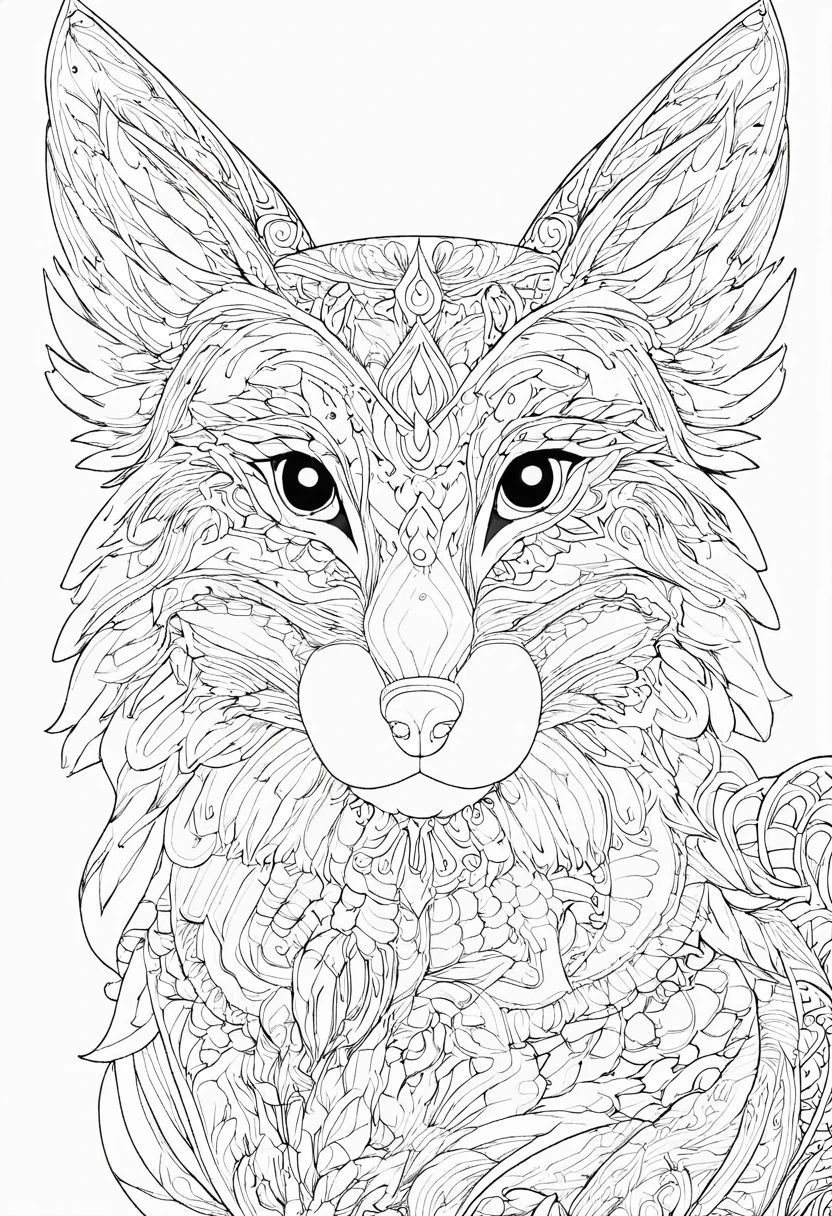 complete image within a margin around the image, leave indentation margin on a coloring page with a random animal coloring in black and white, Coloring book outline, Detailed line art, clean coloring book page, stylized lines, art outline, detailed drawing in 4k, line art coloring page, detailed art, hyper Detailed line art, detailed digital drawing, Coloring Pages, coloring pages, extremely fine linear ink iamgen when centered