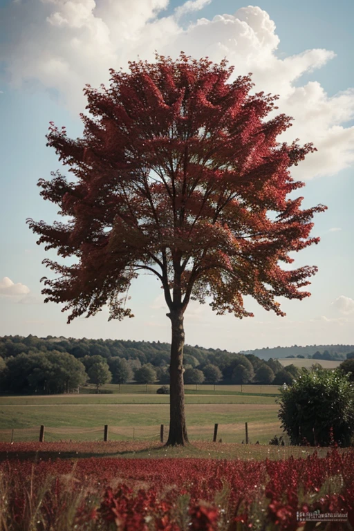 Beautiful red tree