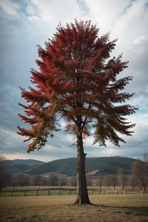 Beautiful red tree