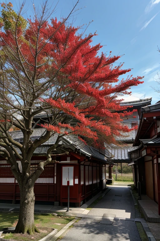 Beautiful red tree japan