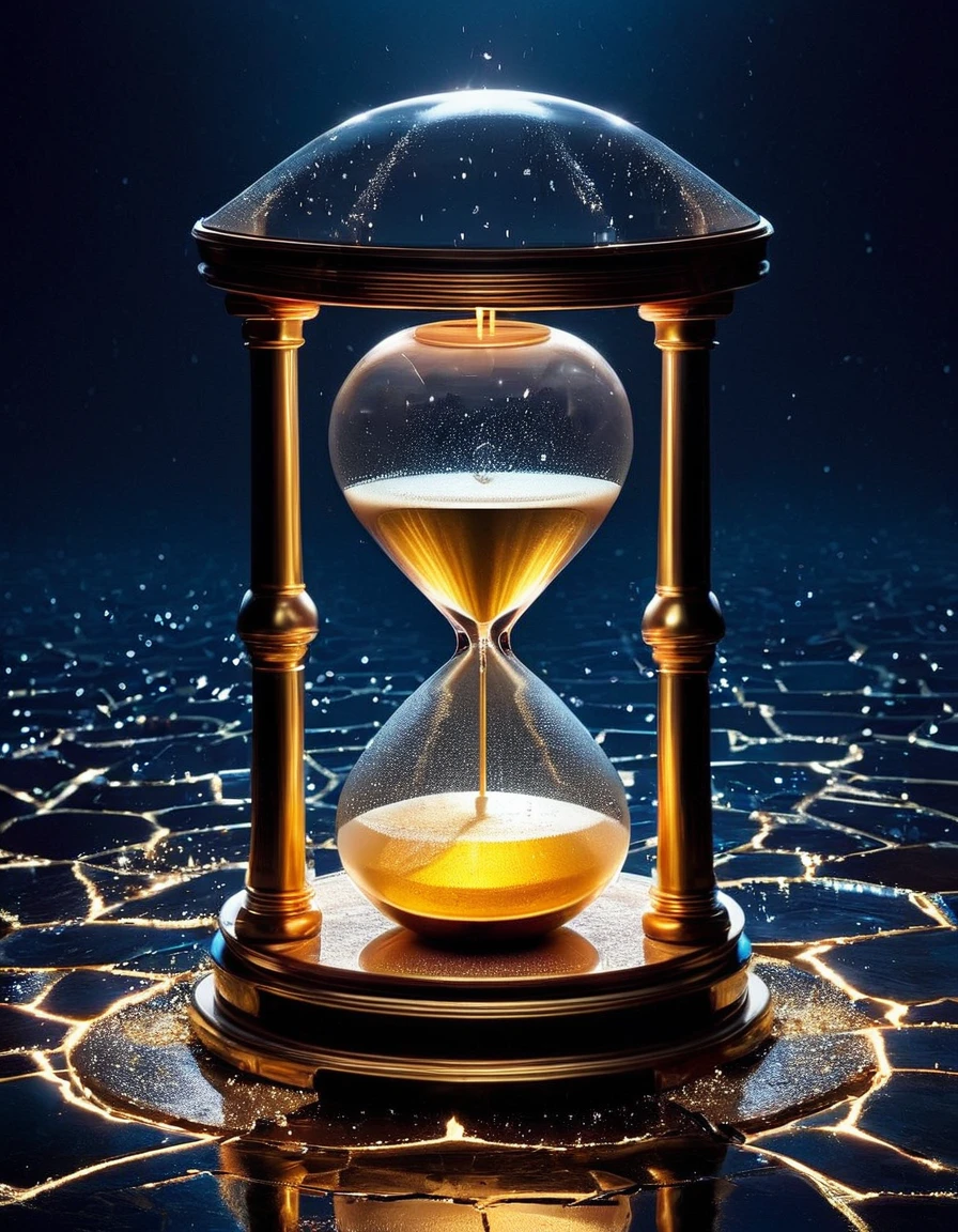 "Can't repeat the past? Why of course you can!"
Image Prompt: Create a visual representation of Gatsby's desire to recreate the past, perhaps with a shattered hourglass symbolizing the futility of his efforts.
