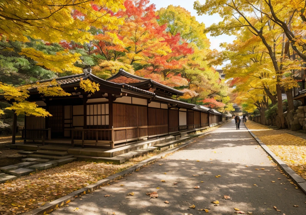 autumn leaves Kyoto reality image
