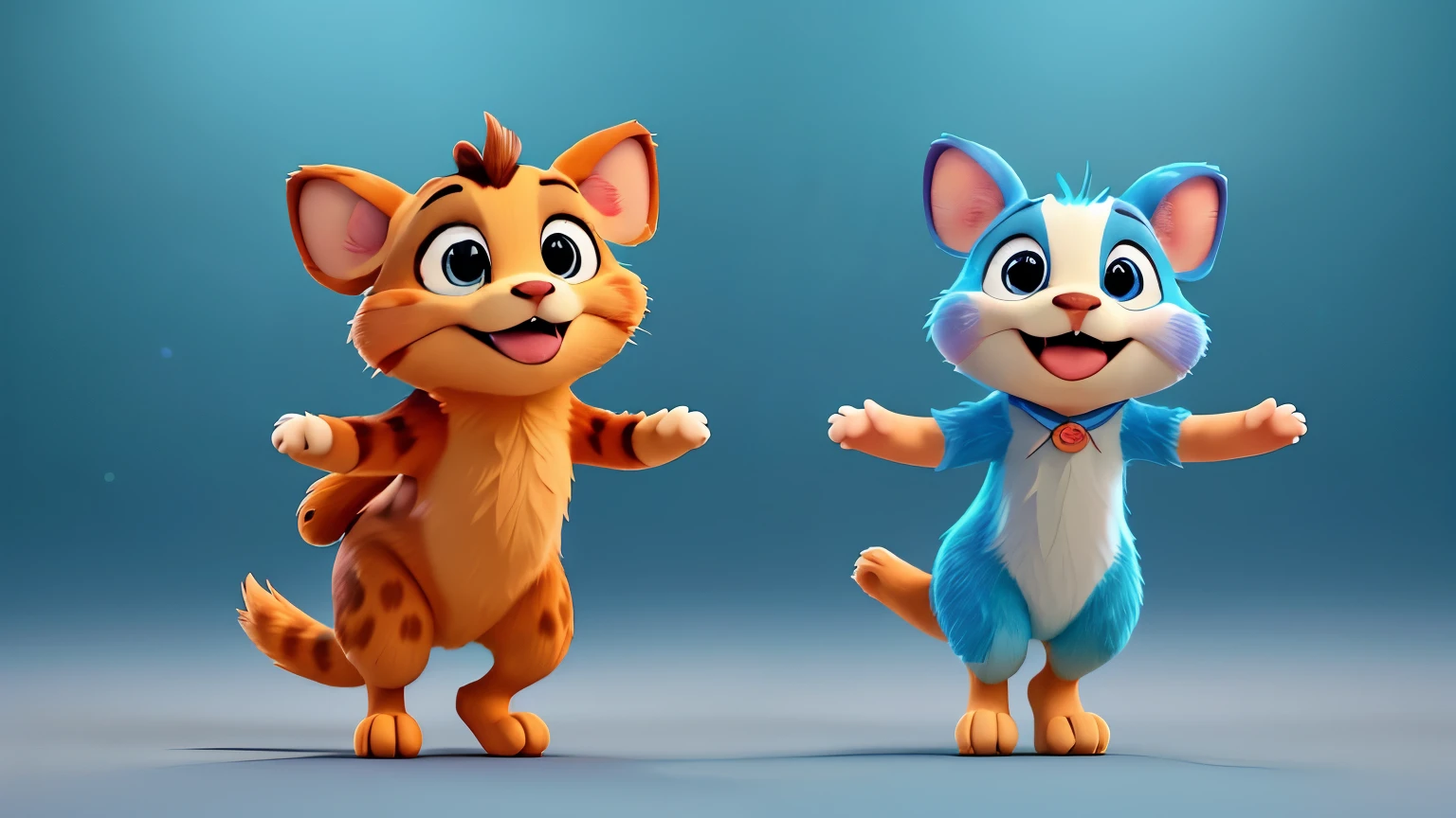 3d animated disney animal characters, adorable animal characters singing and dancing, highly detailed, colorful, dynamic composition, whimsical, cute facial expressions, lively movement, vibrant colors, warm lighting, photorealistic, 8k, best quality, masterpiece