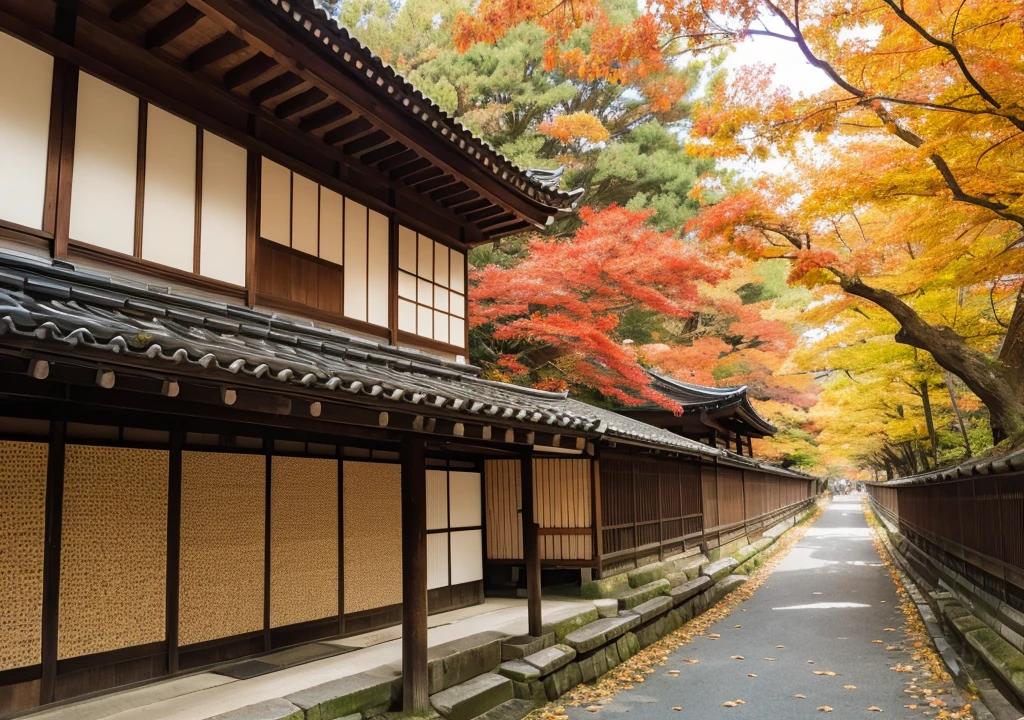 autumn leaves　Kyoto reality image　