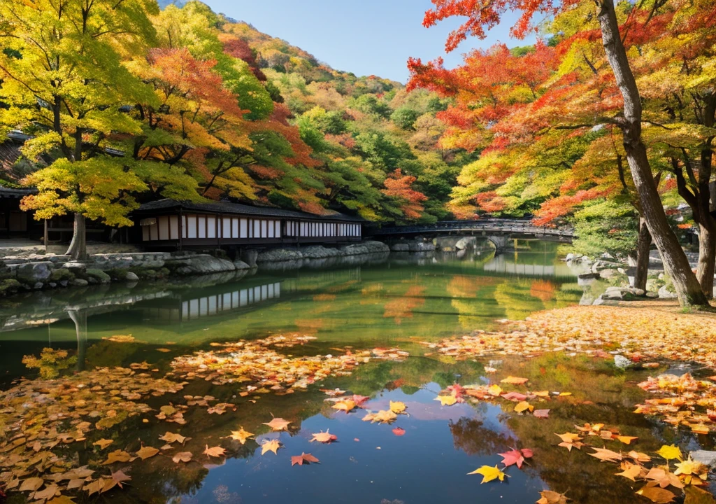 autumn leaves Kyoto reality image