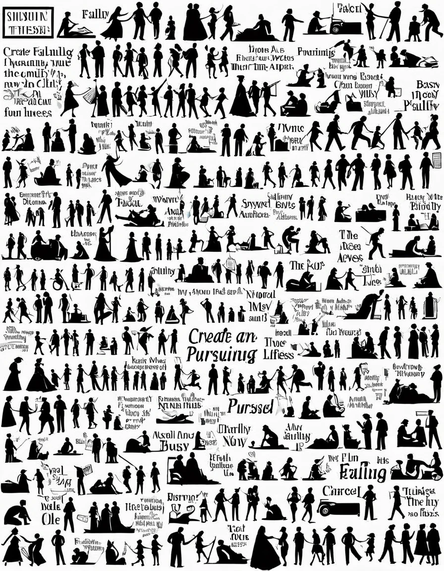 "There are only the pursued, the pursuing, the busy, and the tired."

Image Prompt: Create an image featuring various characters from the novel, each falling into one of these categories, highlighting the superficiality and busyness of their lives.